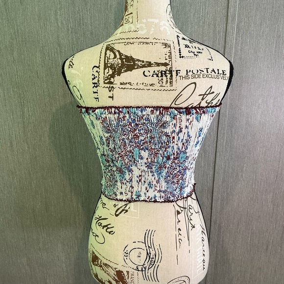 Poupette St. Barth Cream Bustier Crop Top Sleeveless Size OS - Picture 2 of 6